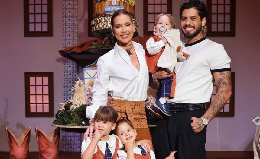 Virginia Fonseca e Zé Felipe se reúnem com as filhas no aniversário de José Leonardo