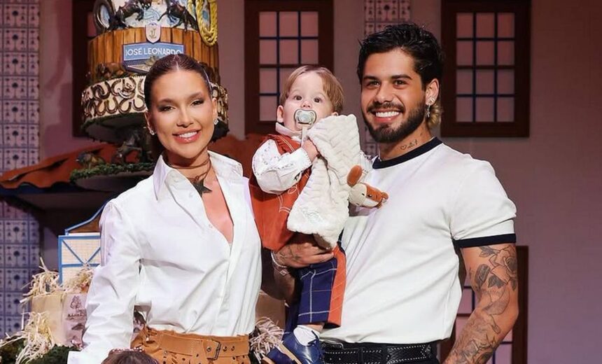 Virgínia, Zé Felipe e filho