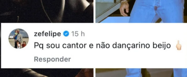 Zé Felipe se irrita com pergunta de fã e dá resposta atravessada.
