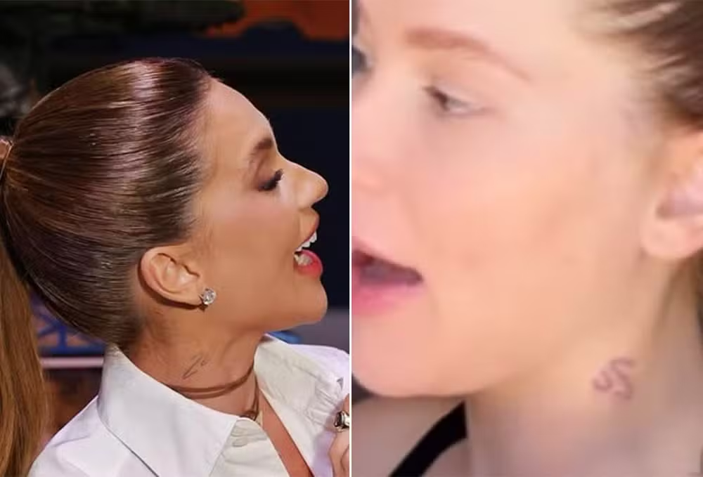 Antes e depois da tattoo de Virgínia