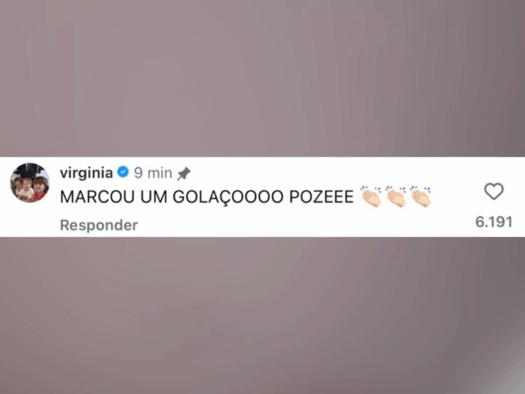 Comentário de Virgínia Fonseca